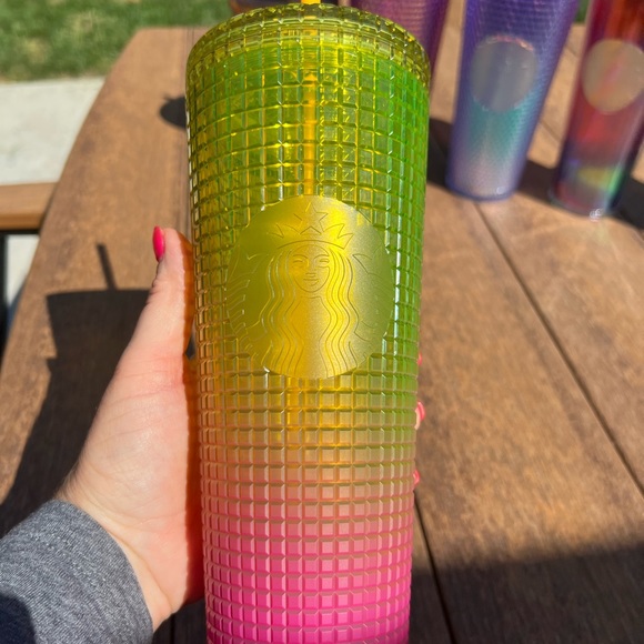 Starbucks NEW! PINK AND LEMON COLD CUP! Rare color! 2022 summer debut! - Picture 6 of 7